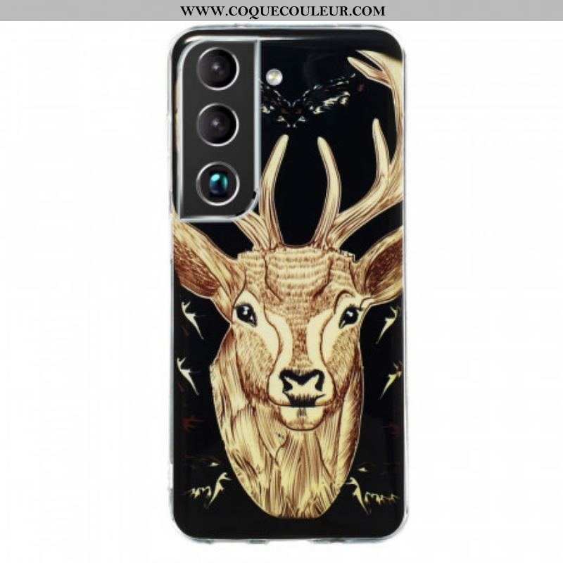 Coque Samsung Galaxy S22 5G Cerf Majestueux Fluorescente