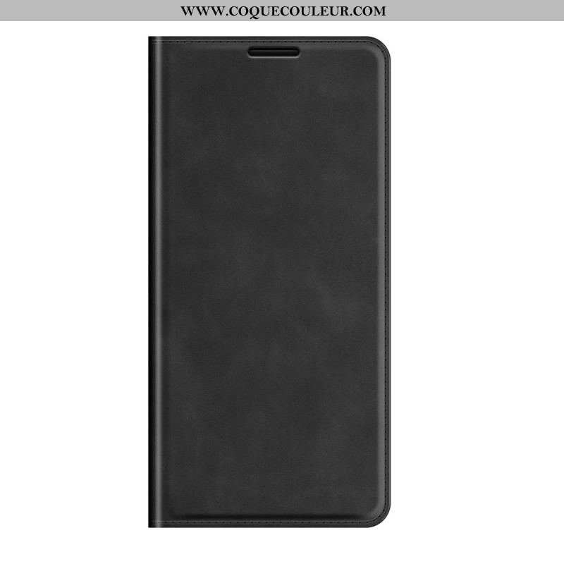 Flip Cover Samsung Galaxy S22 5G Effet Cuir Silky Touch