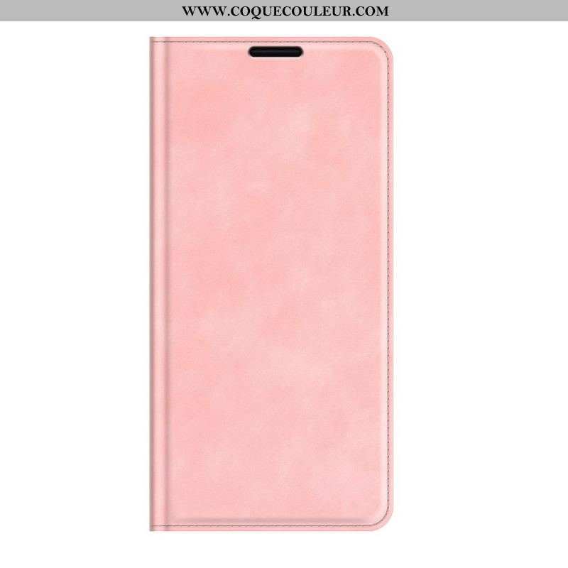 Flip Cover Samsung Galaxy S22 5G Effet Cuir Silky Touch