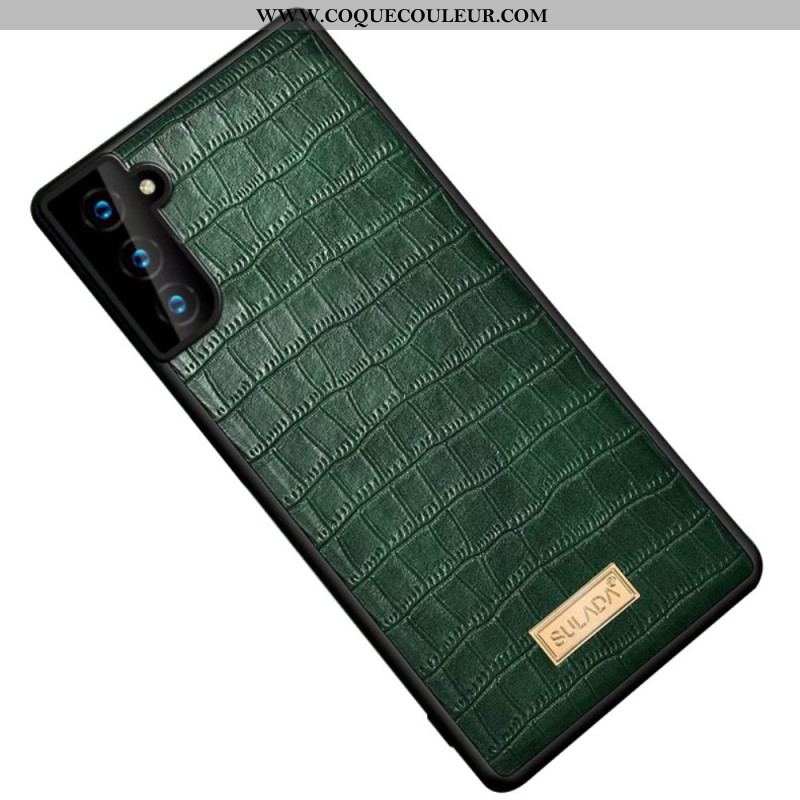 Coque Samsung Galaxy S22 5G SULADA Effet Peau Crocodile