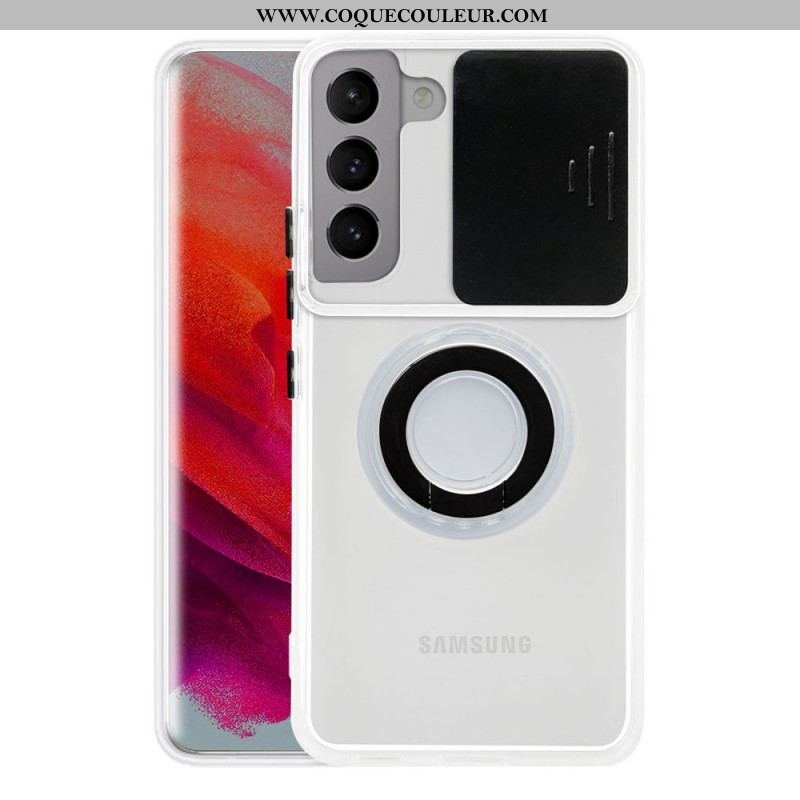 Coque Samsung Galaxy S22 Plus 5G Anneau-Support et Protège-Lentilles