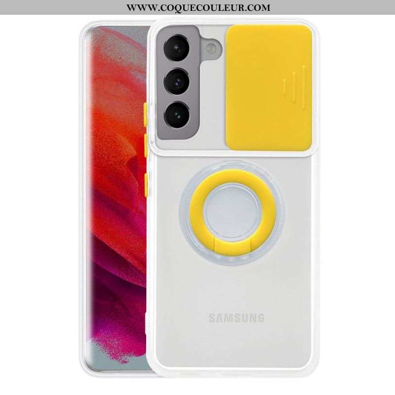 Coque Samsung Galaxy S22 Plus 5G Anneau-Support et Protège-Lentilles