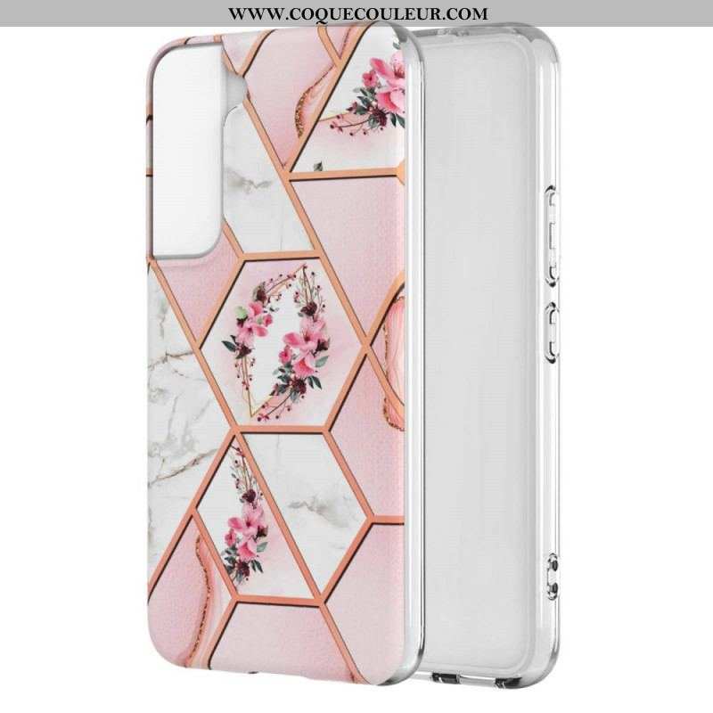 Coque Samsung Galaxy S22 Plus 5G Marbrée Florale