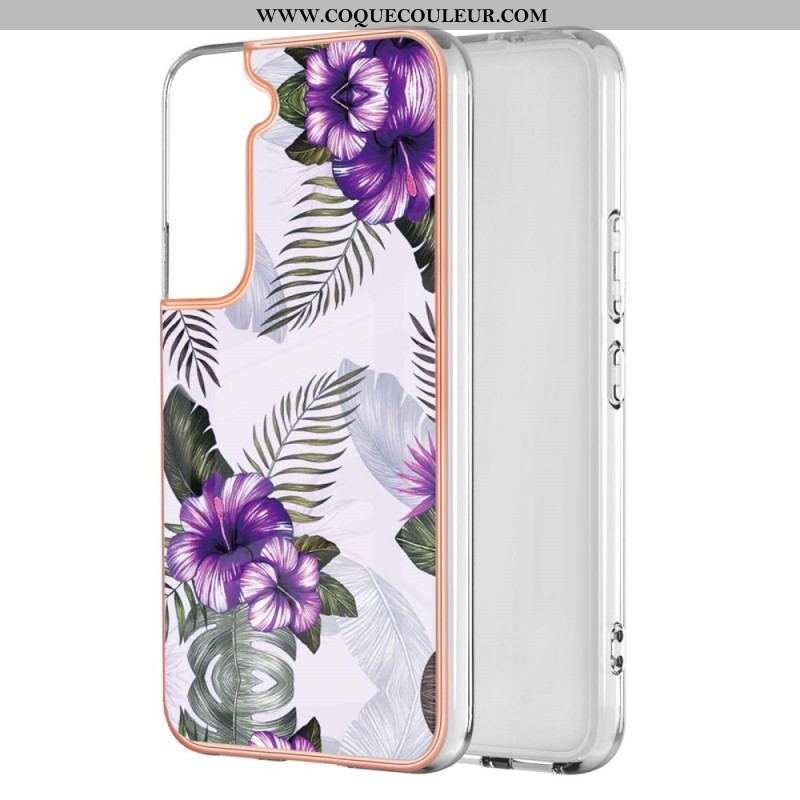 Coque Samsung Galaxy S22 Plus 5G Marbrée Florale