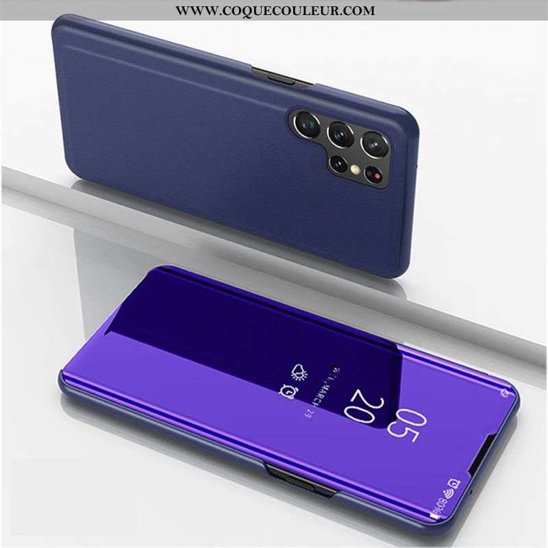 View Cover Samsung Galaxy S22 Ultra 5G Miroir et Simili Cuir