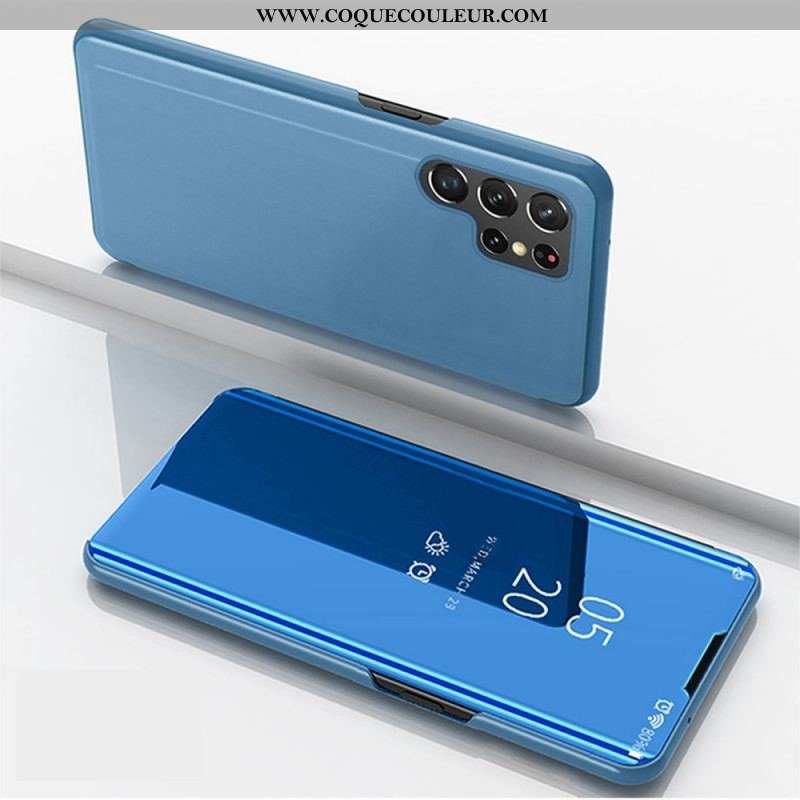 View Cover Samsung Galaxy S22 Ultra 5G Miroir et Simili Cuir