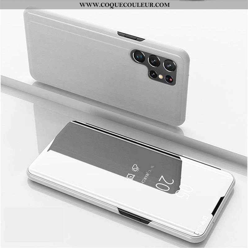 View Cover Samsung Galaxy S22 Ultra 5G Miroir et Simili Cuir