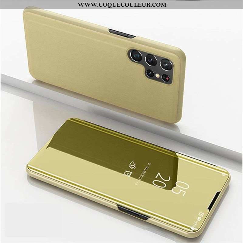 View Cover Samsung Galaxy S22 Ultra 5G Miroir et Simili Cuir