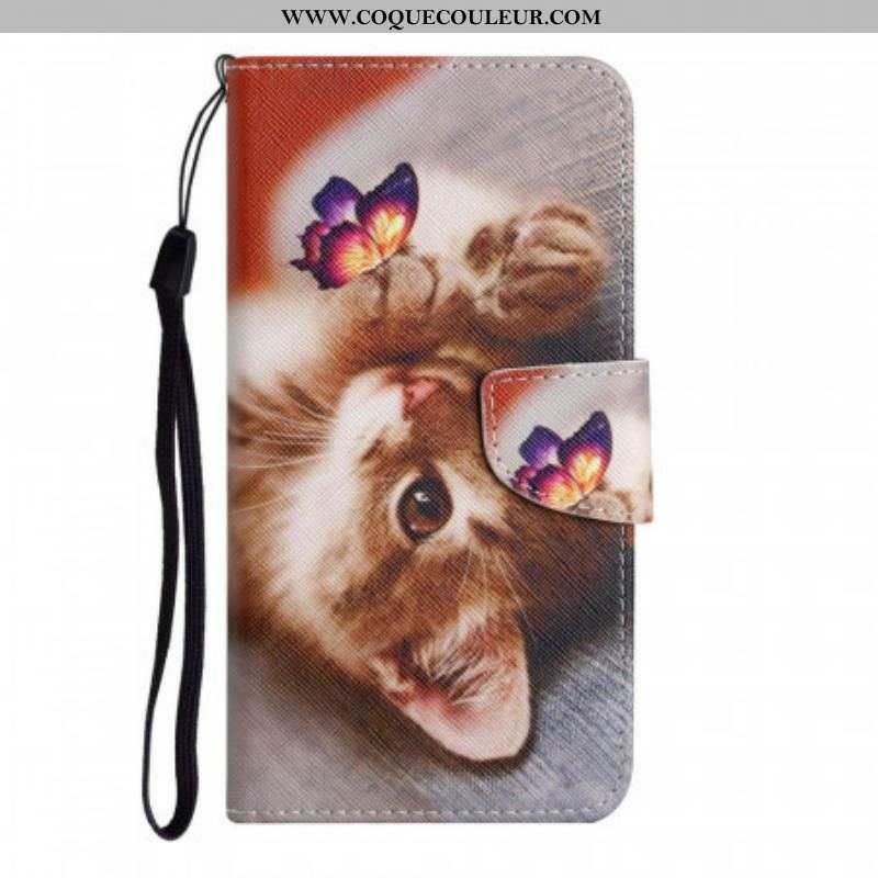 Housse Samsung Galaxy S22 Ultra 5G Mon Chaton et Papillon