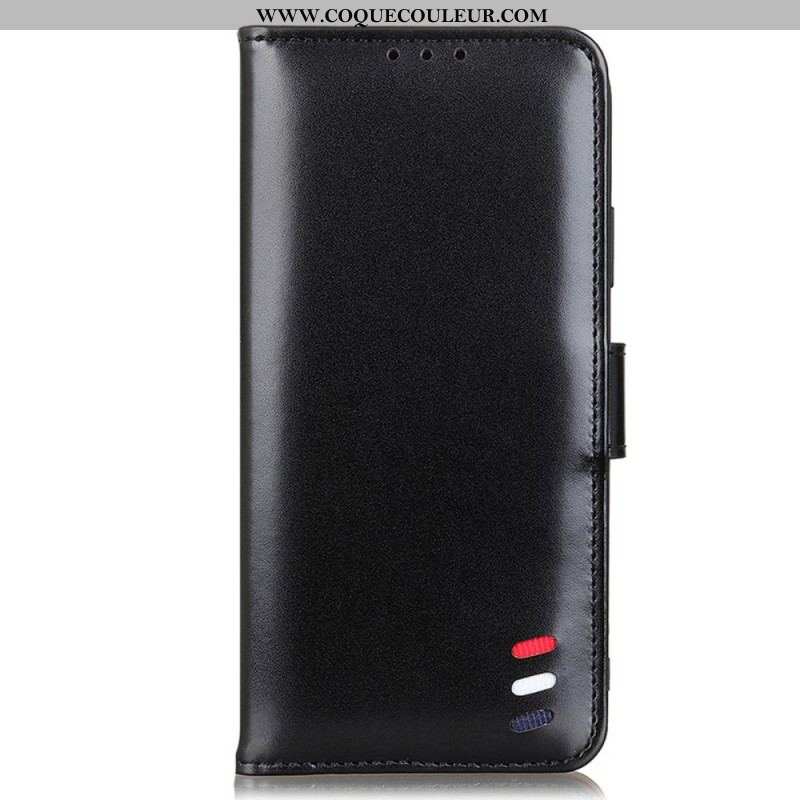 Housse Samsung Galaxy S22 Ultra 5G Effet Cuir Tricolore