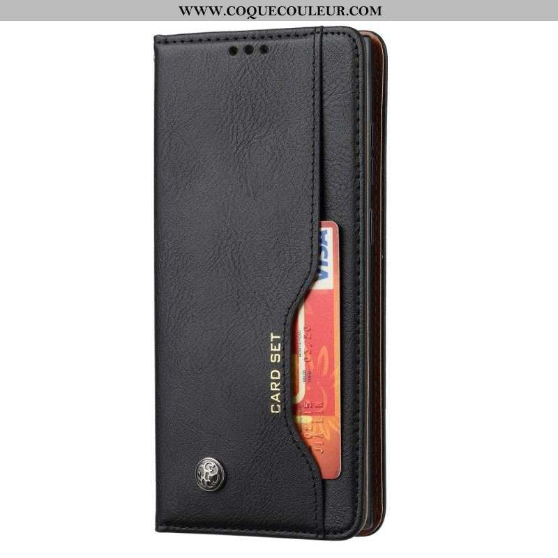 Flip Cover Samsung Galaxy S22 Ultra 5G Simili Cuir Porte-Cartes