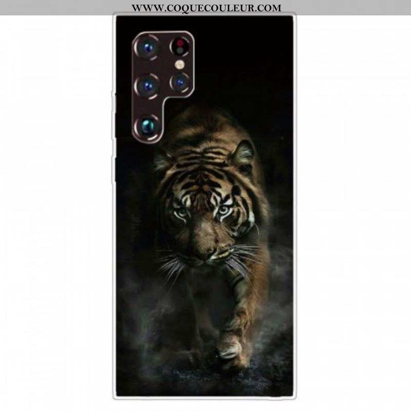 Coque Samsung Galaxy S22 Ultra 5G Flexible Tigre