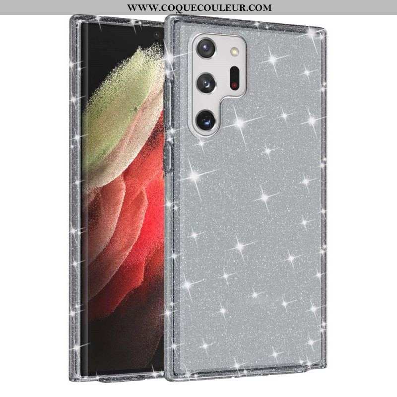 Coque Samsung Galaxy S22 Ultra 5G Transparente Paillettes