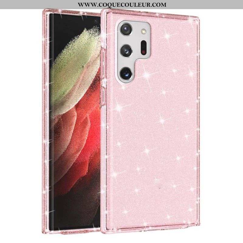 Coque Samsung Galaxy S22 Ultra 5G Transparente Paillettes