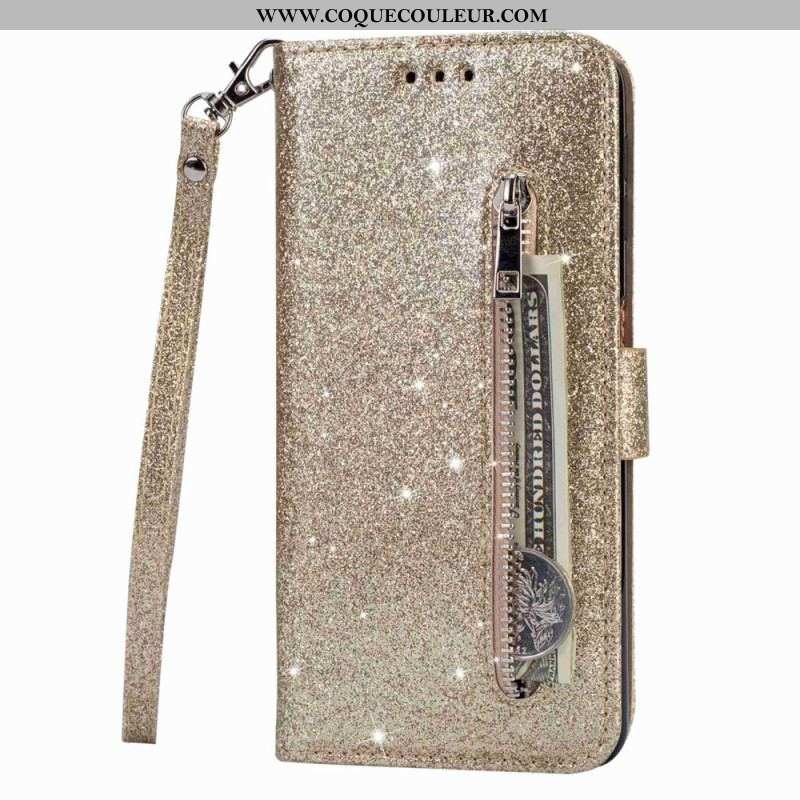 Housse Samsung Galaxy S23 5G Porte-Monnaie Paillettes