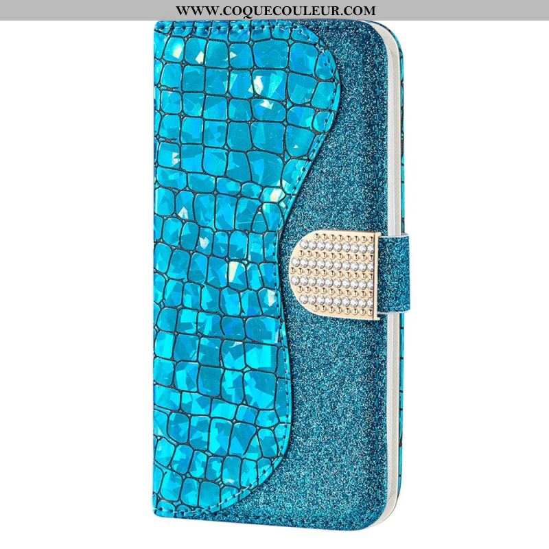 Housse Samsung Galaxy S23 5G Croco Diamants