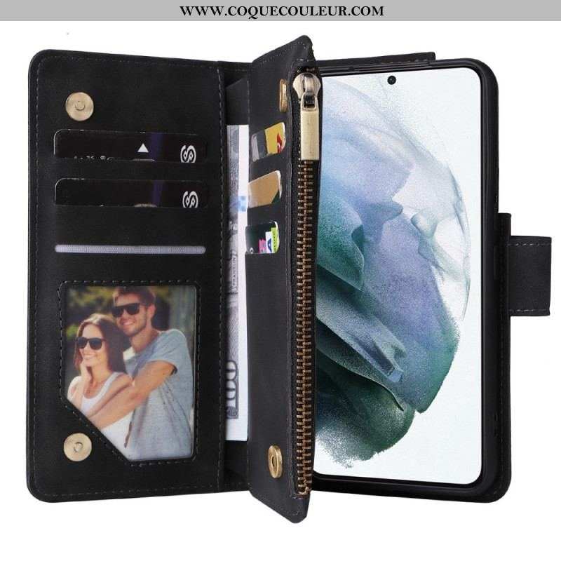 Housse Samsung Galaxy S23 5G avec Pochette Fermeture Éclair