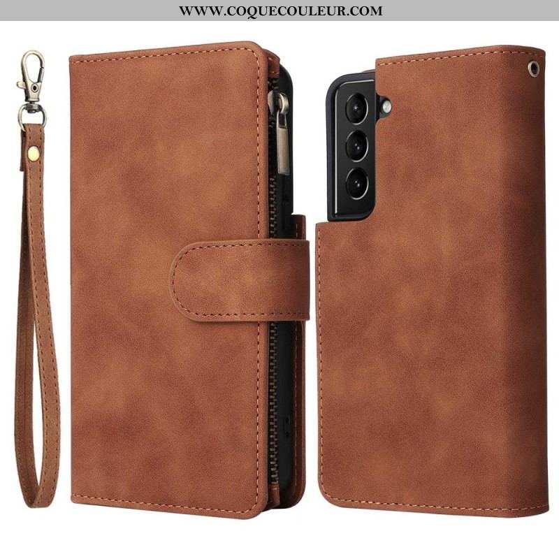 Housse Samsung Galaxy S23 5G avec Pochette Fermeture Éclair