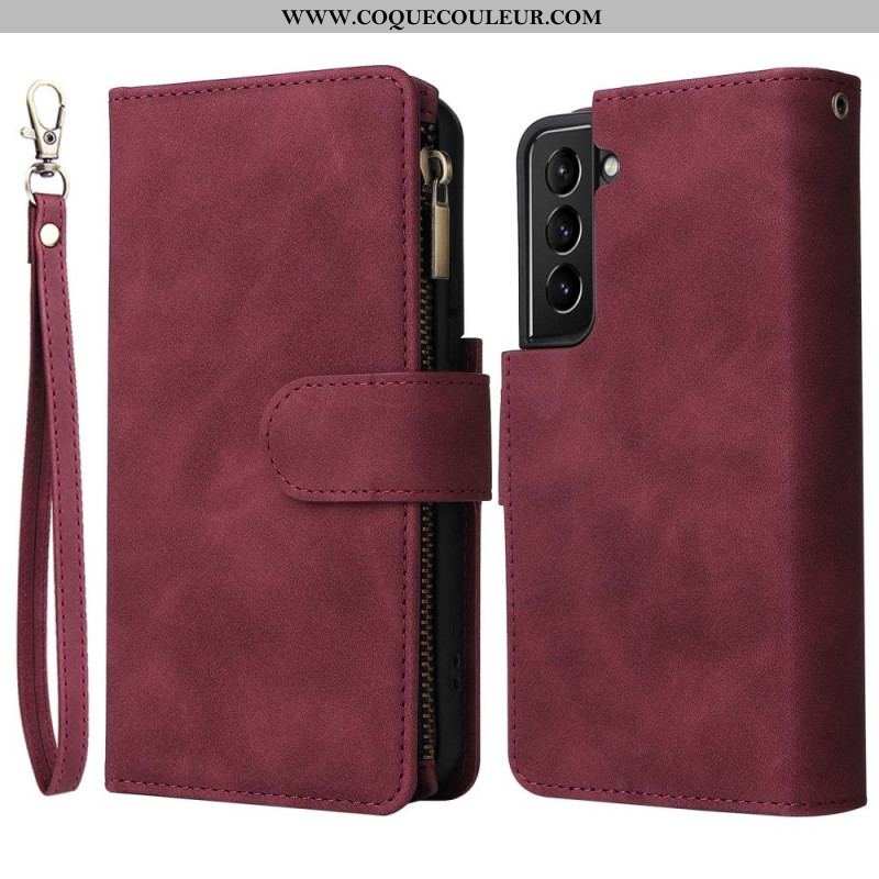 Housse Samsung Galaxy S23 5G avec Pochette Fermeture Éclair