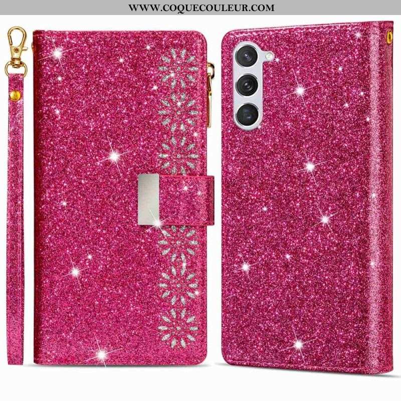 Housse Samsung Galaxy S23 5G Paillettes Portefeuille