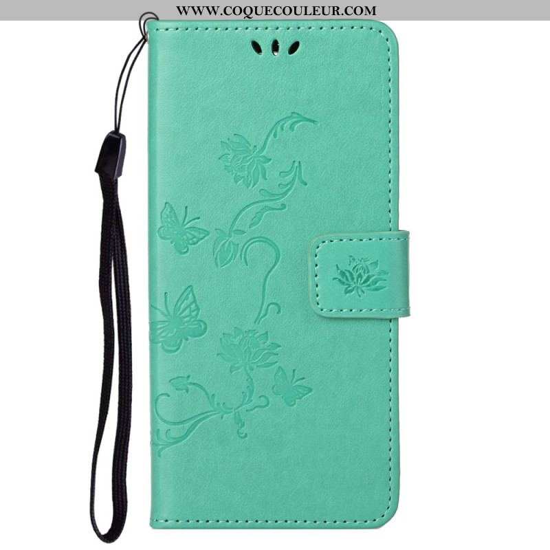 Housse Samsung Galaxy S23 5G Papillons et Fleurs