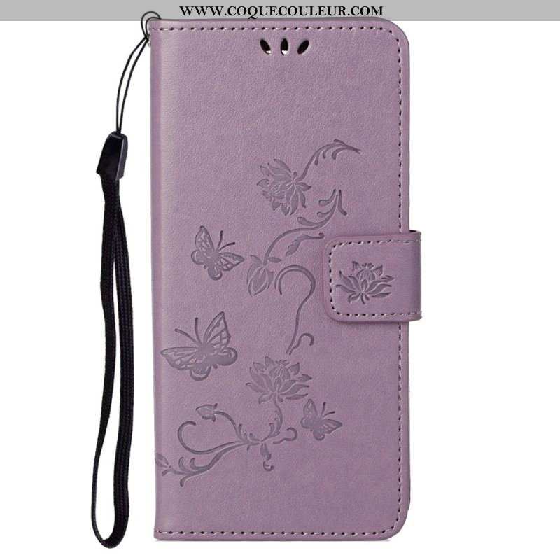 Housse Samsung Galaxy S23 5G Papillons et Fleurs