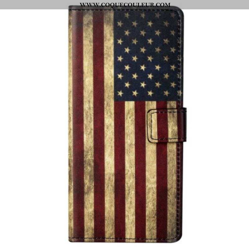 Housse Samsung Galaxy S23 5G Drapeau Américain Vintage