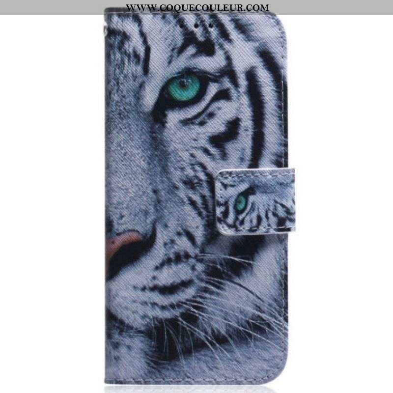 Housse Samsung Galaxy S23 5G Tigre Blanc