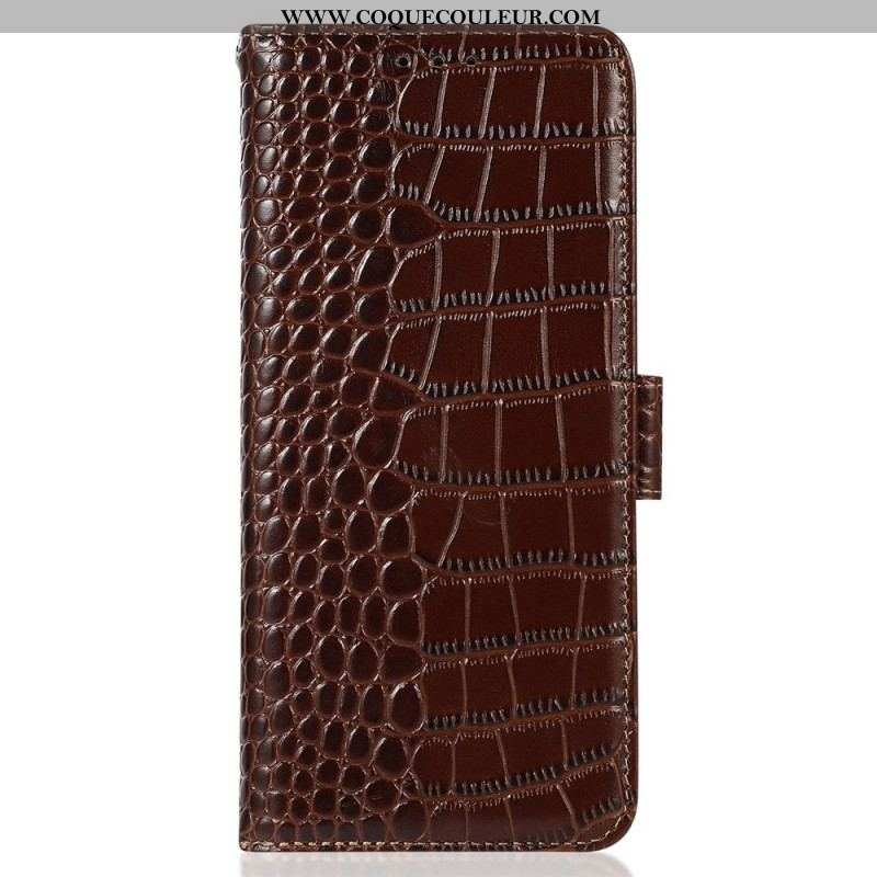 Housse Samsung Galaxy S23 Style Crocodile RFID