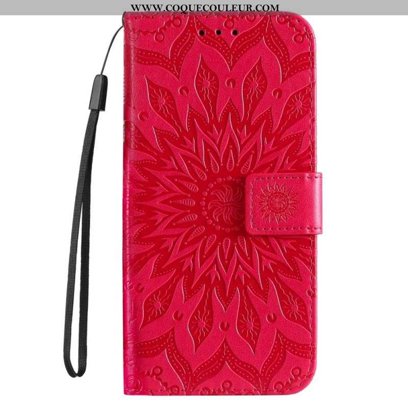 Housse Samsung Galaxy S23 5G Mandala Soleil avec Lanière