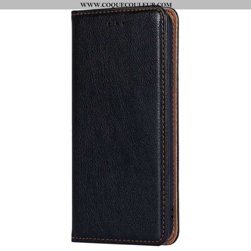 Flip Cover Samsung Galaxy S23 Plus 5G Simili Cuir Coutures