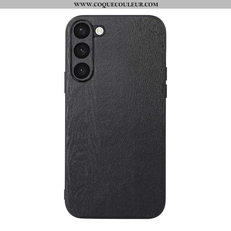 Coque Samsung Galaxy S23 Plus 5G Style Cuir Effet Bois