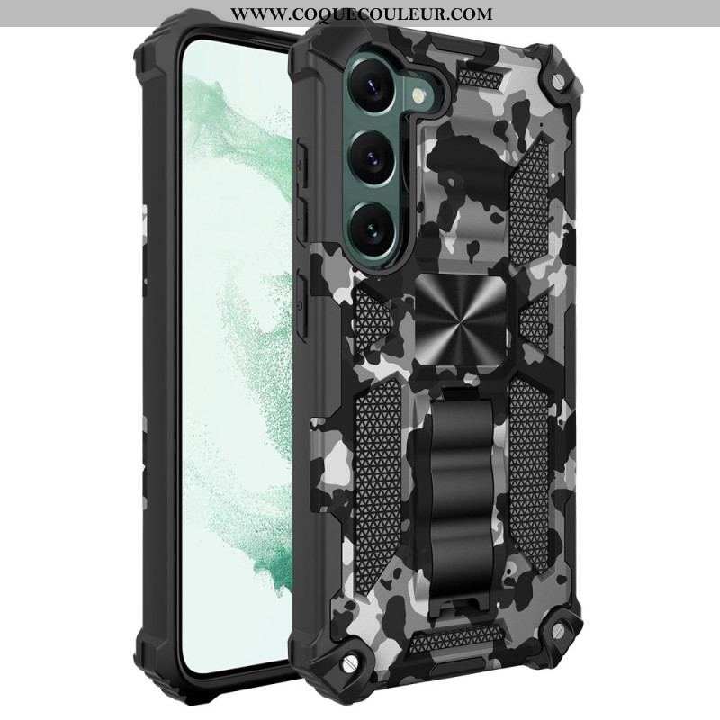 Coque Samsung Galaxy S23 Plus 5G Camouflage Support Amovible