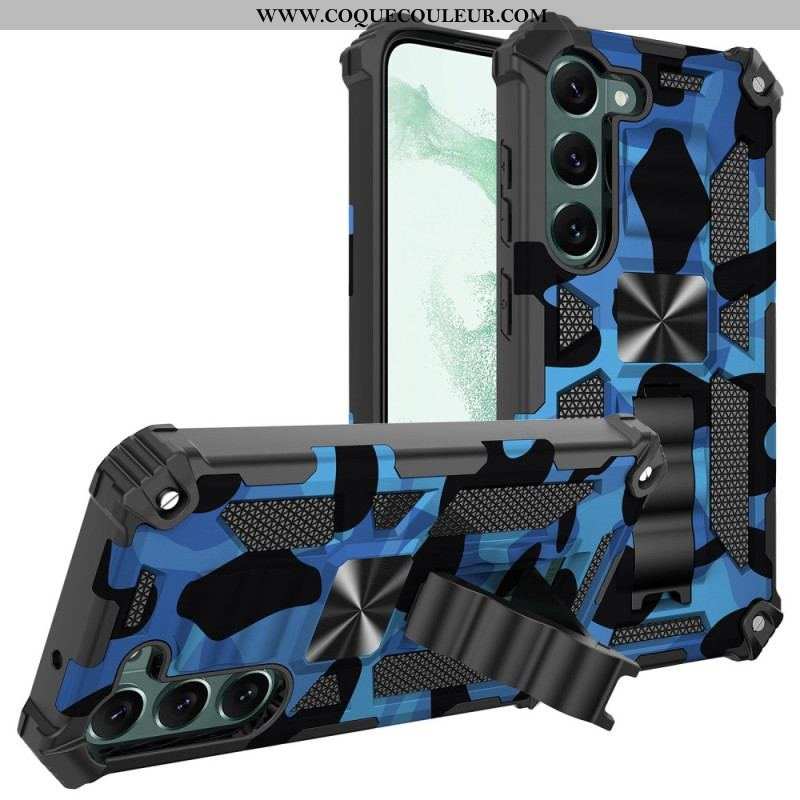 Coque Samsung Galaxy S23 Plus 5G Camouflage Support Amovible