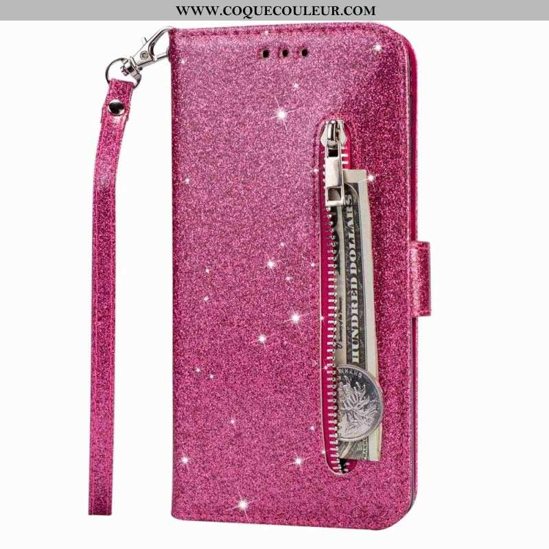 Housse Samsung Galaxy S23 Ultra 5G Porte-Monnaie Paillettes