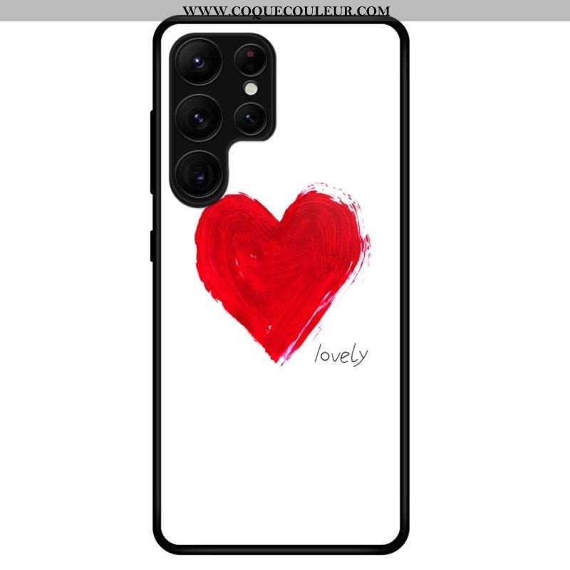 Coque Samsung Galaxy S23 Ultra 5G Verre Trempé Coeur