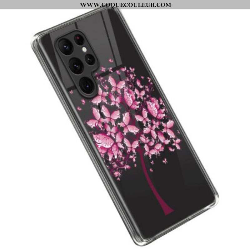 Coque Samsung Galaxy S23 Ultra 5G Arbre Rose