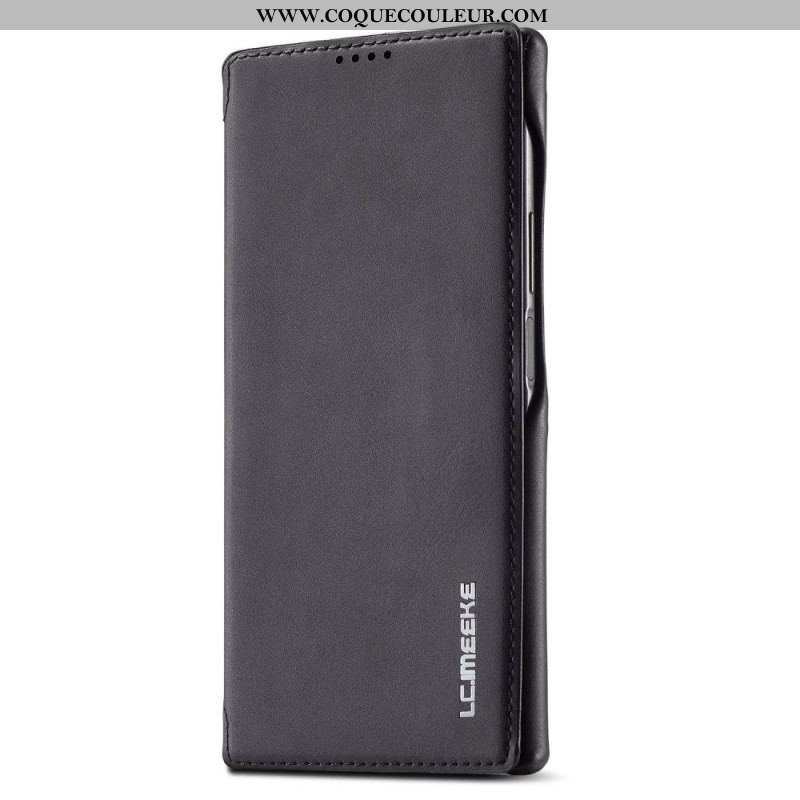 Flip Cover Samsung Galaxy S23 Ultra 5G Effet Cuir LC.IMEEKE Effet Cuir