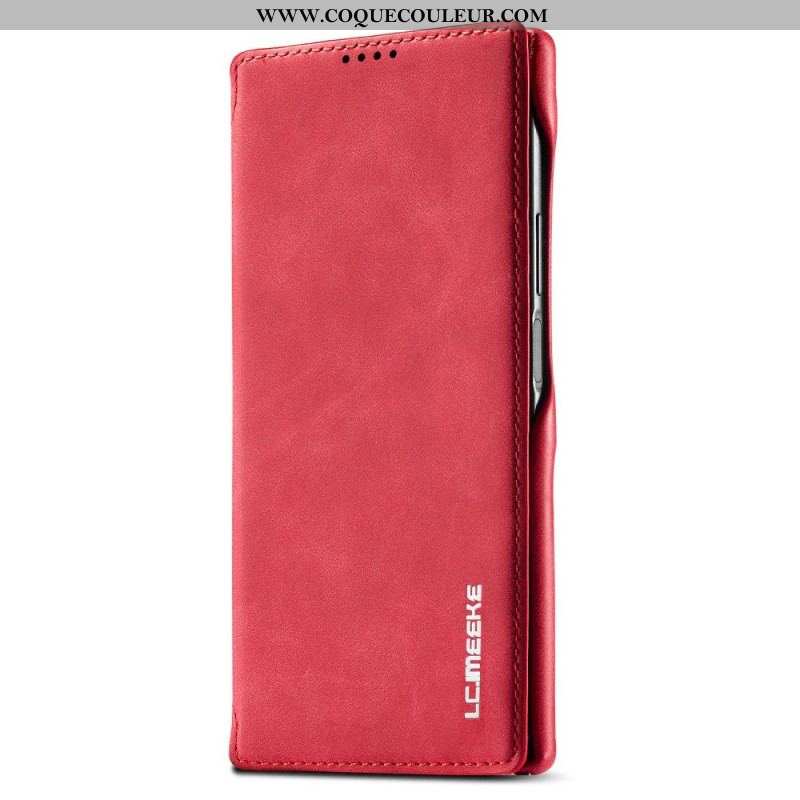 Flip Cover Samsung Galaxy S23 Ultra 5G Effet Cuir LC.IMEEKE Effet Cuir