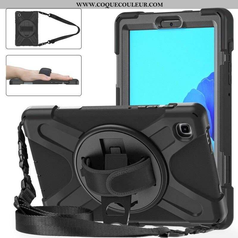 Coque Samsung Galaxy Tab A7 Lite Multi-fonctions avec Bandoulière