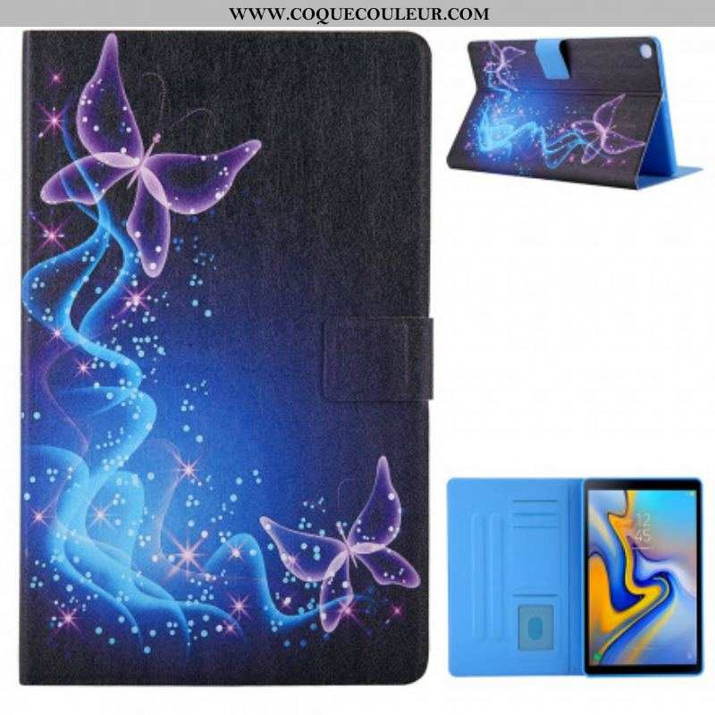 Housse Samsung Galaxy Tab A7 (2020) Papillons Colorés