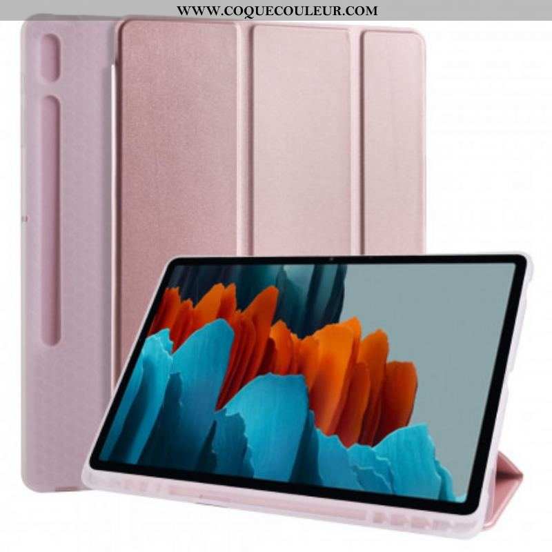 Smart Case Samsung Galaxy Tab S8 Plus / S7 Plus Silicone et Simili Cuir