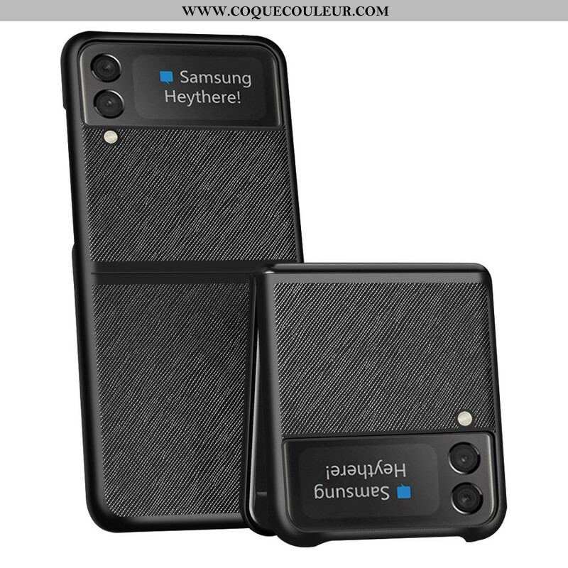 Coque Samsung Galaxy Z Flip 3 5G Simili Cuir Texturé