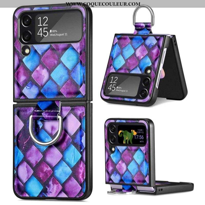 Coque Samsung Galaxy Z Flip 4 Fantaisie avec Anneau CASENEO