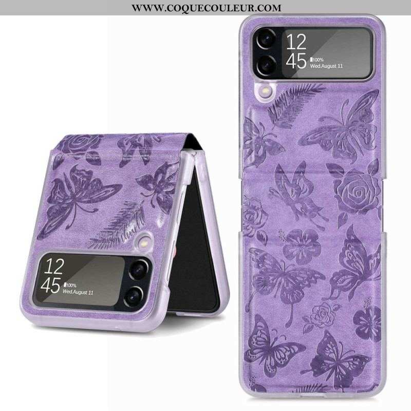 Coque Samsung Galaxy Z Flip 4 Papillon la Nuit