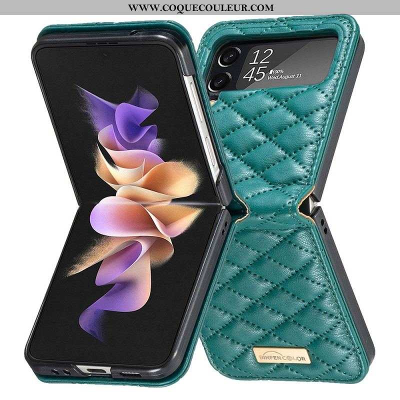 Coque Samsung Galaxy Z Flip 4 Matelassée Binfen Color