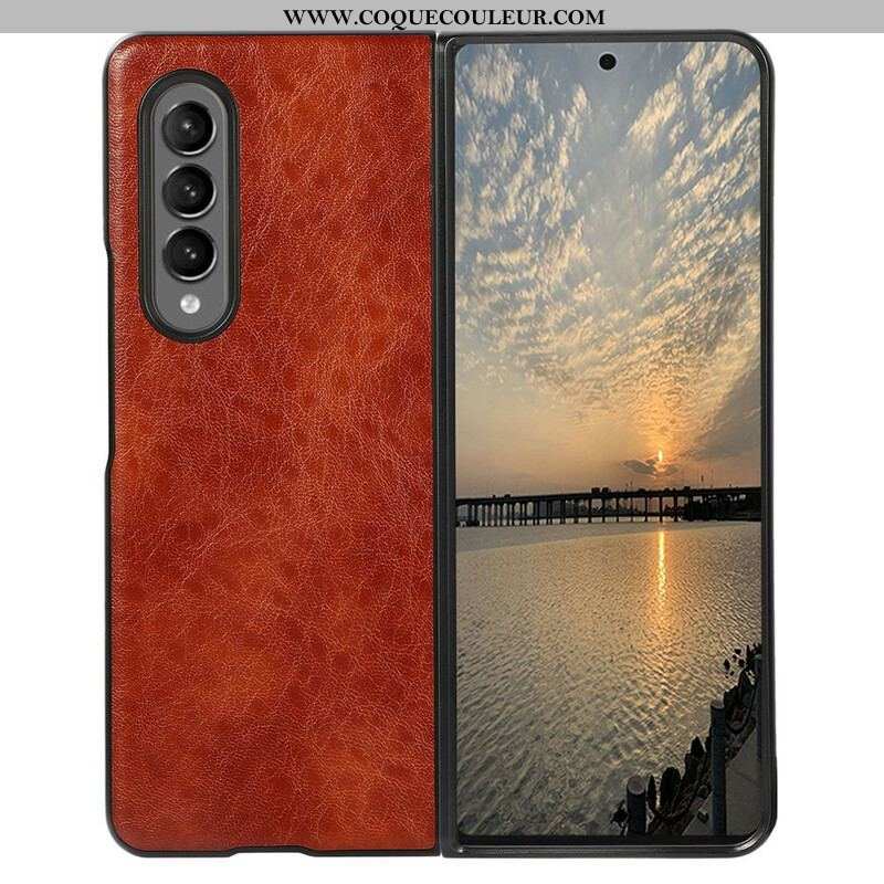 Coque Samsung Galaxy Z Fold 3 5G Simili Cuir Texturé