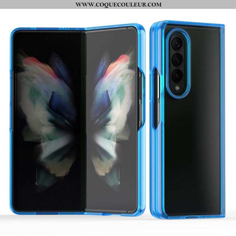 Coque Samsung Galaxy Z Fold 3 5G Transparente Rebords Colorés