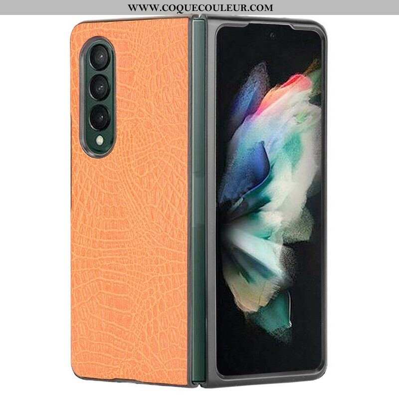 Coque Samsung Galaxy Z Fold 3 5G Simili Cuir Crocodile