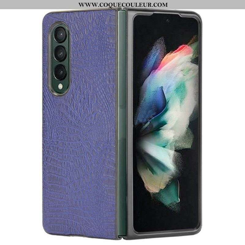 Coque Samsung Galaxy Z Fold 3 5G Simili Cuir Crocodile